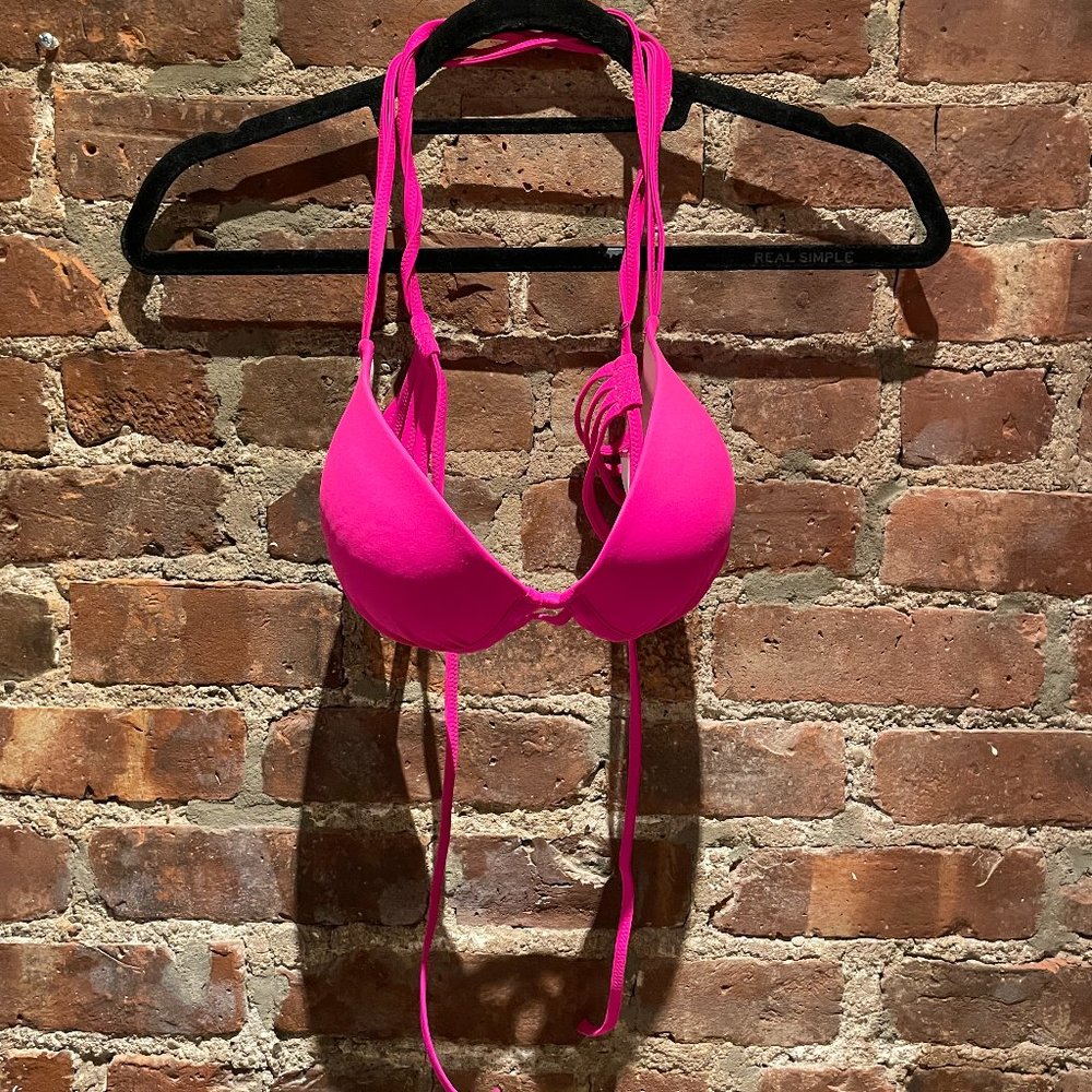 Bright Pink Bikini Top (Set and Separate Bottom in Closet)